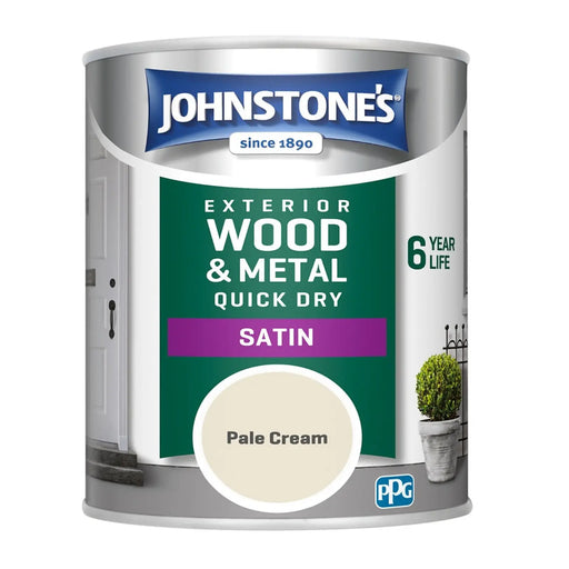 Johnstone's Exterior Quick Dry Satin 750ml Pale Cream