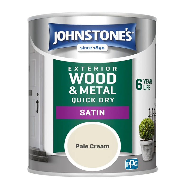Johnstone's Exterior Quick Dry Satin 750ml Pale Cream