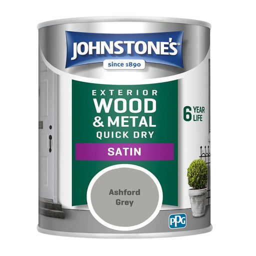 Johnstone's Exterior Quick Dry Satin 750ml Ashford Grey