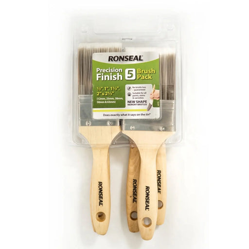 Ronseal Precision Finish Brush Pack 5