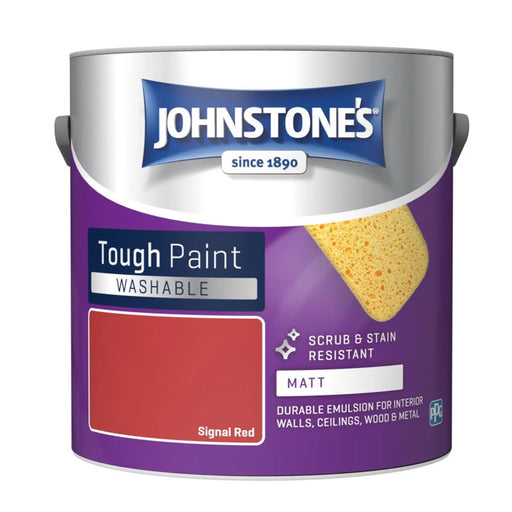 Johnstone's Washable Matt 2.5L Signal Red
