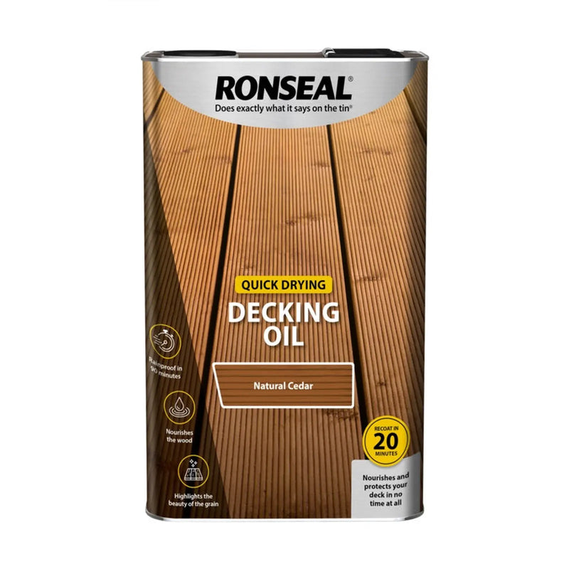 Ronseal Quick Drying Decking Oil 5L Natural Cedar