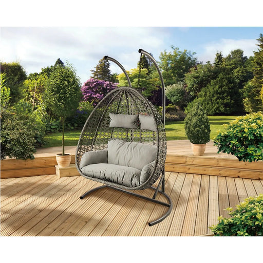 Pagoda Double Hanging Egg Chair Beige