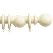 Jones Interiors Shore 35mm Wood Curtain Pole Kit Ghost 150cm