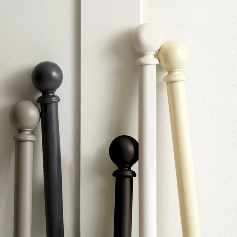 Jones Interiors Shore 35mm Wood Curtain Pole Kit Black 240cm