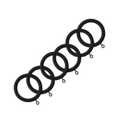 Jones Interiors Shore Wood Rings Black Pack 6