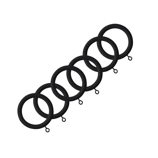 Jones Interiors Shore Wood Rings Black Pack 6