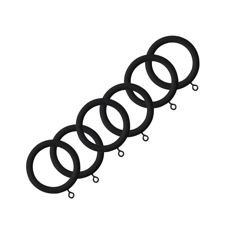 Jones Interiors Shore Wood Rings Black Pack 6