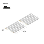 Cheshire Mouldings Wall Kit Ready Primed 420 x 420mm 3 Panel