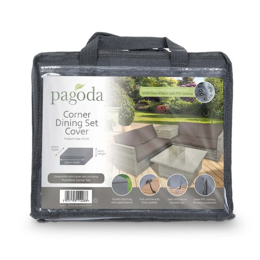 Pagoda Corner Dining Set Cover 220 x 220 x 65cm