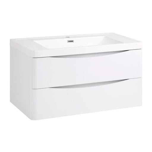 SP Ocata Gloss White Wall Hung Drawer Basin Unit 900mm