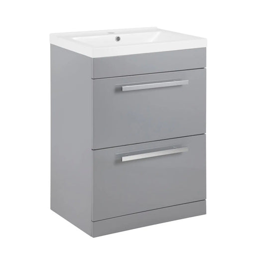 SP Avalon 2 Drawer Grey Basin Unit 600mm