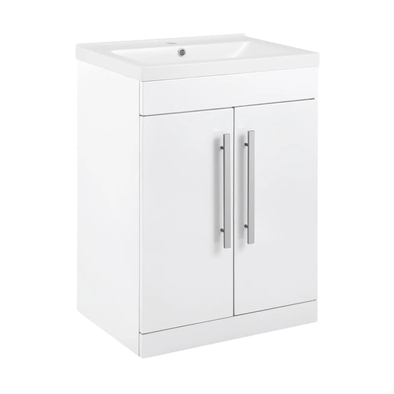 SP Avalon 2 Door Gloss White Basin Unit 600mm