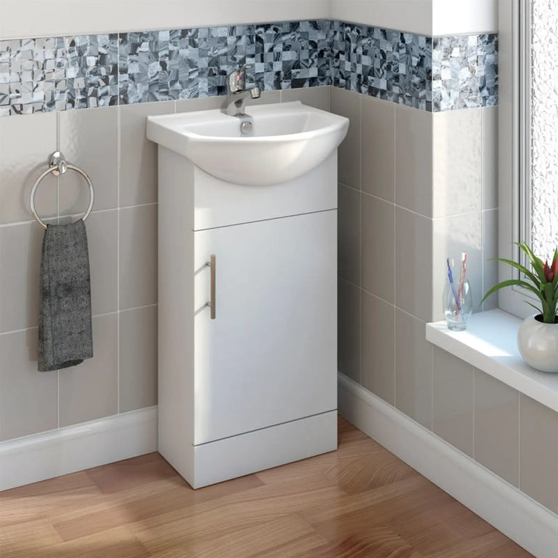 SP Rydal White Single Door Unit 400mm