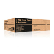 SupaPlumb Basin & Pedestal In A Box 2 Tap Hole