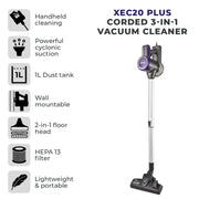 Tower XEC20 Plus 3 in 1 Corded Pole Vacuum 600w