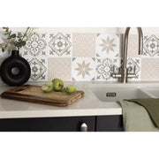 Stax d-c-fix® Self Adhesive Wall Tile Lina Beige 15cm x 15cm / Pack Of 6