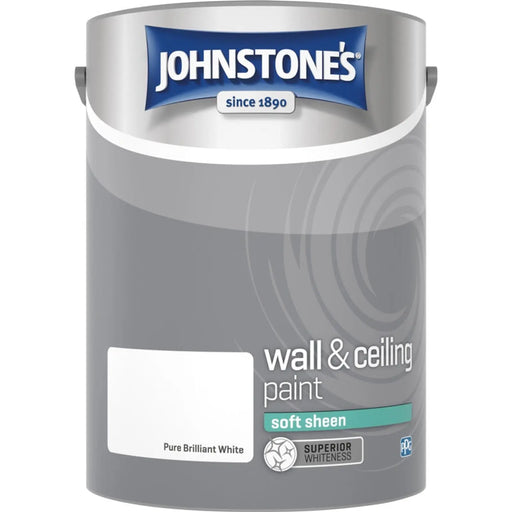 Johnstone's Wall & Ceiling Soft Sheen 5L Brilliant White