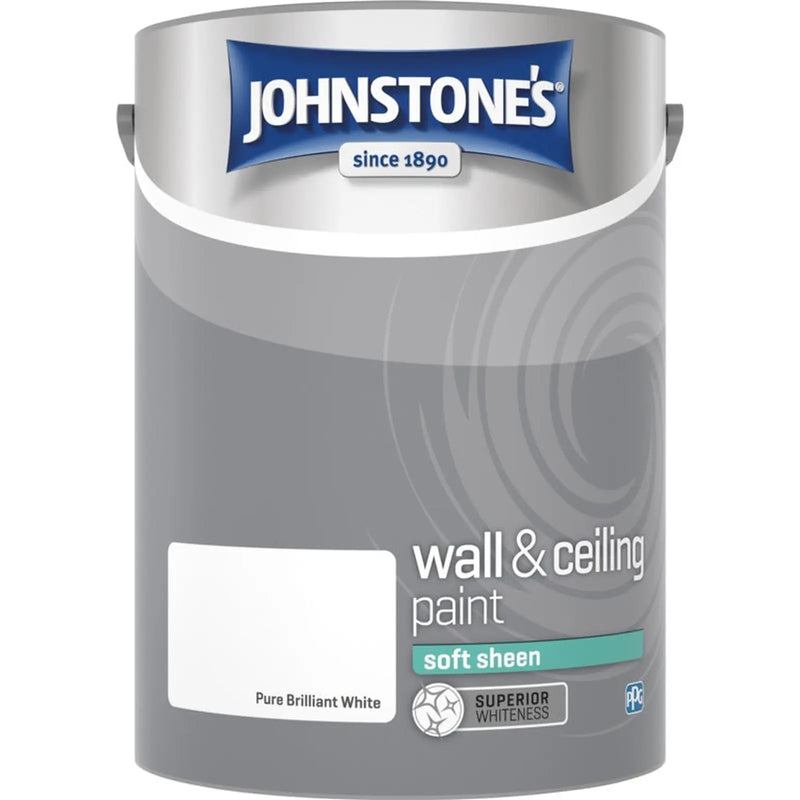 Johnstone's Wall & Ceiling Soft Sheen 5L Brilliant White