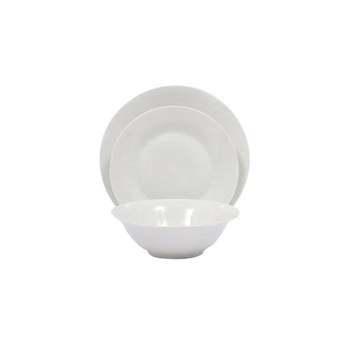 Basiks White Porcelain Dinner Set 12 Piece