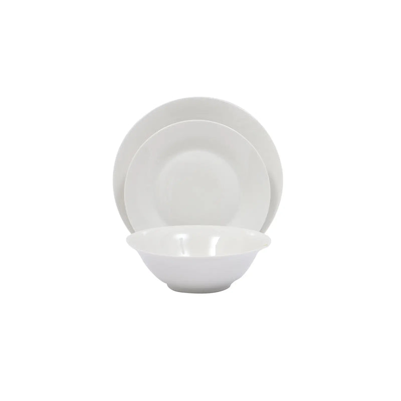 Basiks White Porcelain Dinner Set 12 Piece