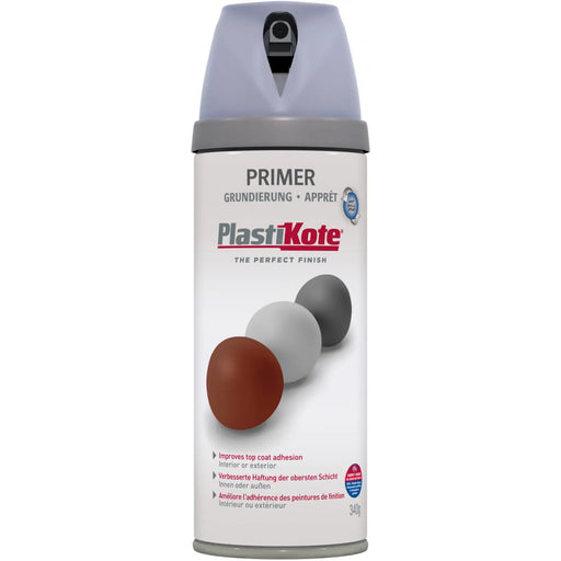PlastiKote Twist & Spray Paint 400ml Grey Primer