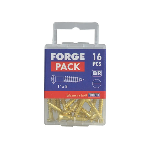 ForgePack Slotted CSK W/Screw 25 per Pk Brass 3/4"x6