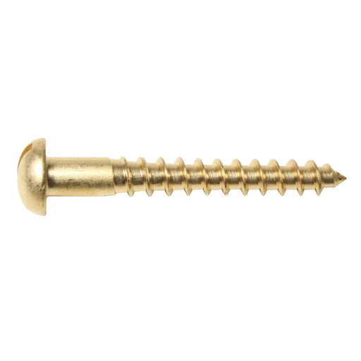TimberMate Screw Brass 1.1/2x8 Slot Rnd Hd Single Bx 200