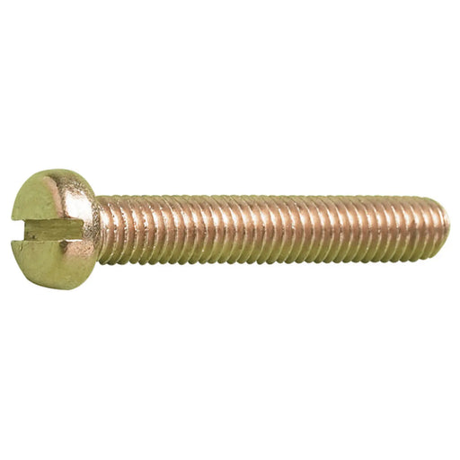 MetalMate Screw Brass M6x12 Slot Pan Hd DIN85 Bx 100