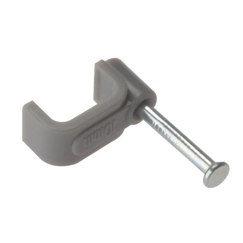 Flat Cable Clip 2.5mm Bx 100 Grey