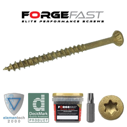 ForgeFast Decking Screw Tan Tub 300 Self-drill 5.0x100mm