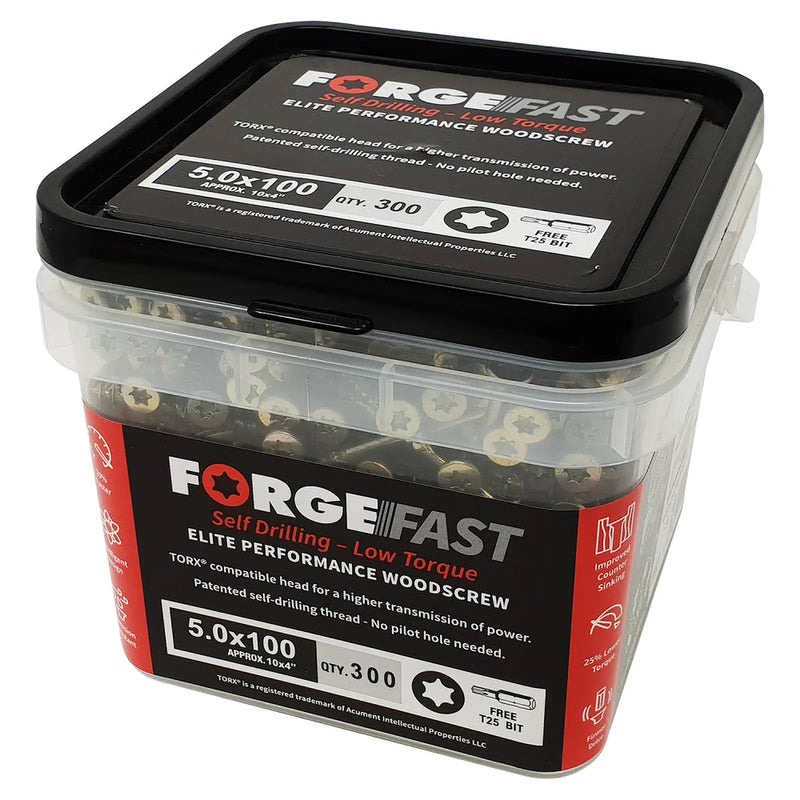 ForgeFast Torx Comp ZY 3.5x12 Tub 2200 Self Drilling W/Screw
