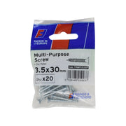 ForgePack Multi-Purpose Screw 20 per Pk ZP 3.5x30mm (S)