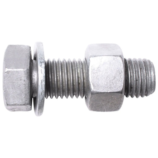 MetalMate Bolting Galv M12x60 Gr8.8 Ass.Inc.Nut&Wash Bx 75