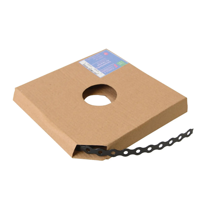 Perf.Banding Galv 17mmx0.8x10M Per Roll Wavey Type Black