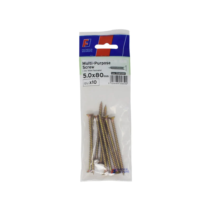 ForgePack Multi-Purpose Screw 10 per Pk ZYP 5.0x80mm (L)