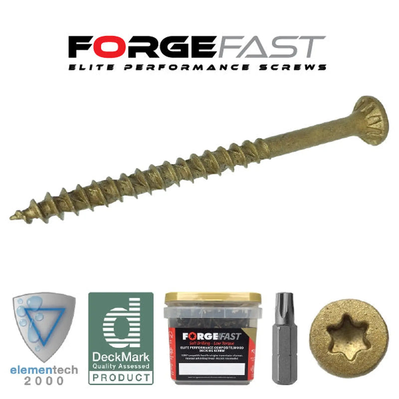 ForgeFast Decking Screw Tan Tub 600 Self-drill 4.5x50mm