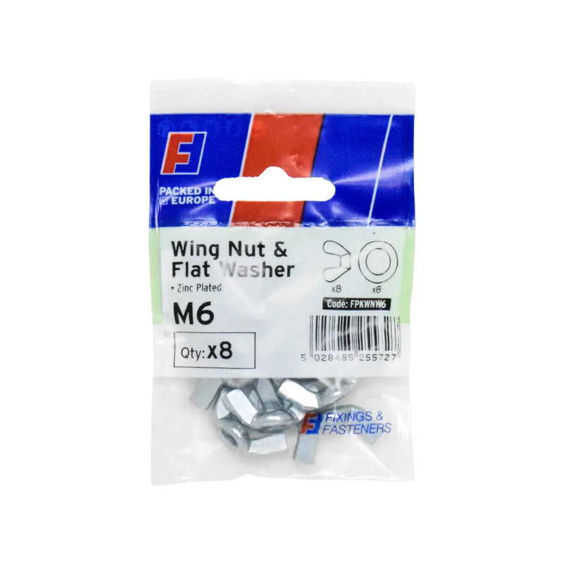 ForgePack Wing Nut & Washer 4 per Pk M10 ZP (S)