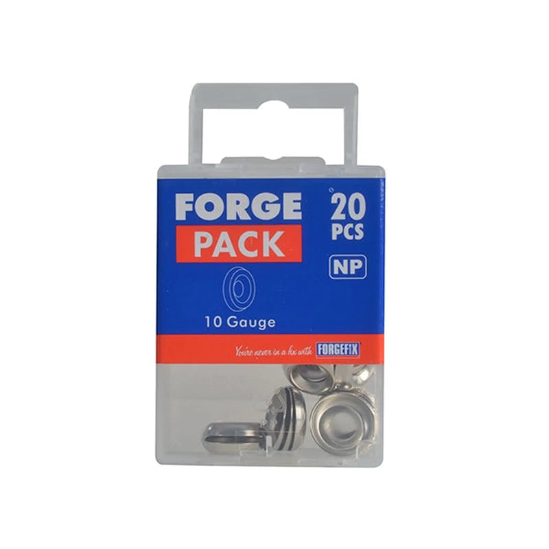 ForgePack Screw Cup Washer 20 per Pk Nickel No.10's