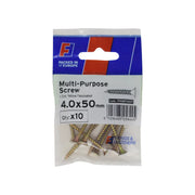 ForgePack Multi-Purpose Screw 10 per Pk ZYP 4.0x50mm (S)