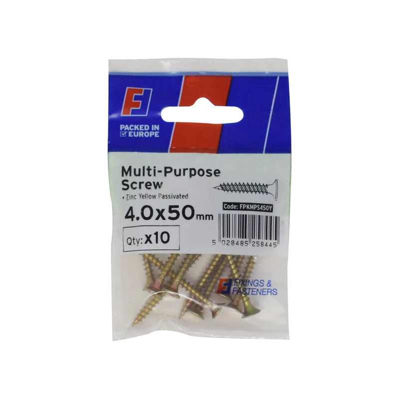 ForgePack Multi-Purpose Screw 10 per Pk ZYP 4.0x50mm (S)