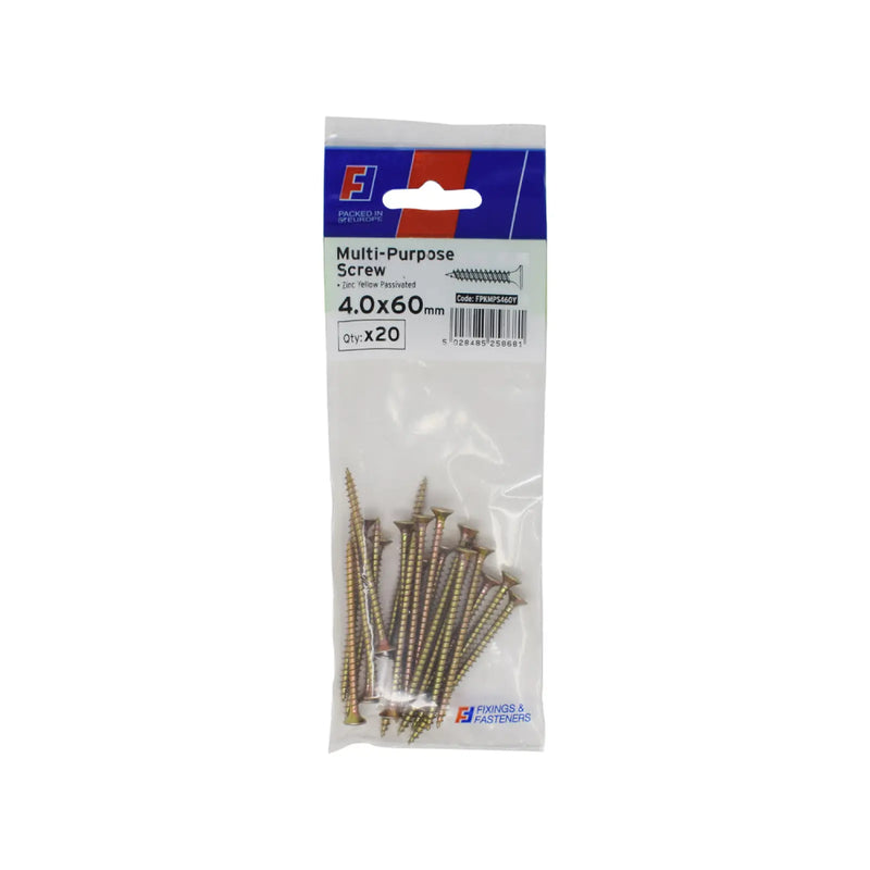 ForgePack Multi-Purpose Screw 20 per Pk ZYP 4.0x60mm (L)
