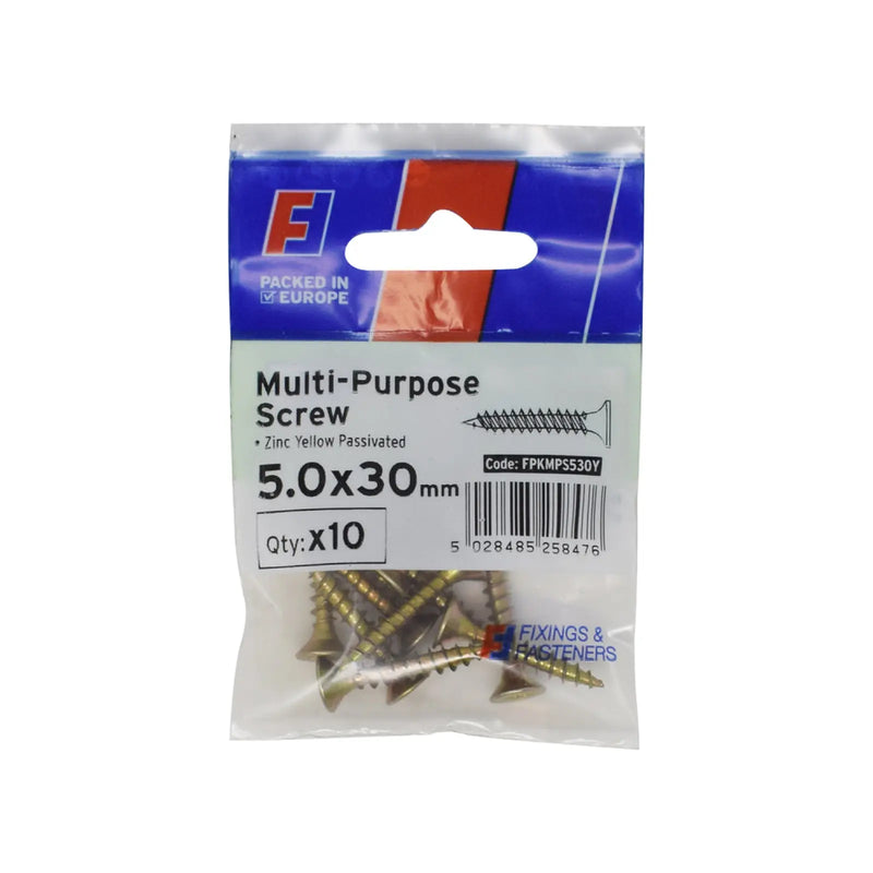 ForgePack Multi-Purpose Screw 10 per Pk ZYP 5.0x30mm (S)