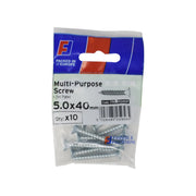 ForgePack Multi-Purpose Screw 10 per Pk ZP 5.0x40mm (S)
