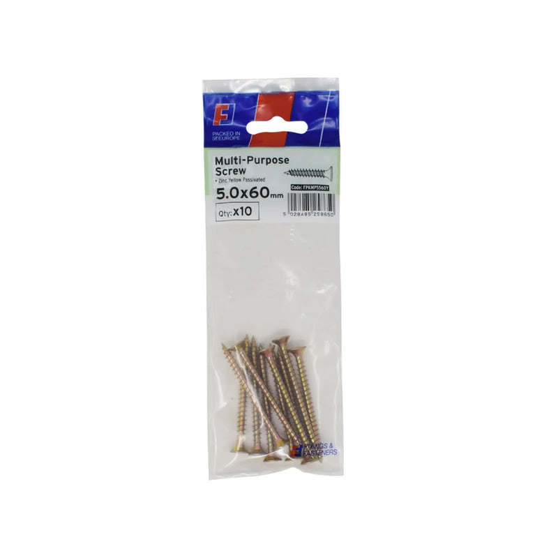 ForgePack Multi-Purpose Screw 10 per Pk ZYP 5.0x60mm (L)