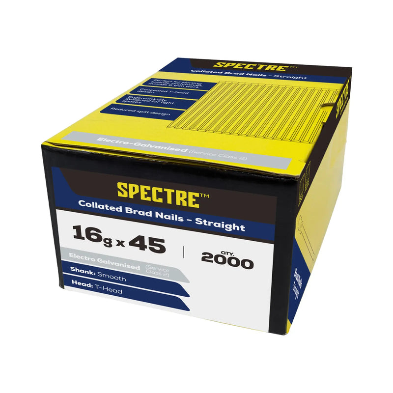 Spectre Brad Nails - Straight 18g x 19mm Bx 5000 ELGV