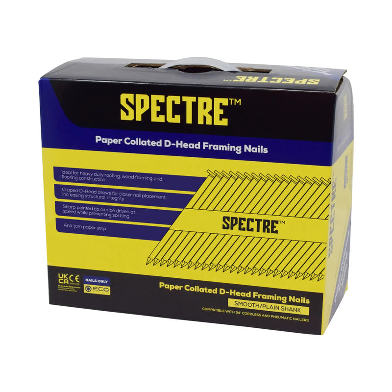 Spectre Collated Framing Nail 3.1x90mm Bx 2200 Bright