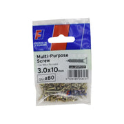 ForgePack Multi-Purpose Screw 80 per Pk ZYP 3.0x10mm (S)
