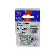 ForgePack Multi-Purpose Screw 20 per Pk ZP 3.5x40mm (S)