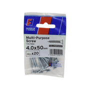 ForgePack Multi-Purpose Screw 10 per Pk ZP 4.0x50mm (S)